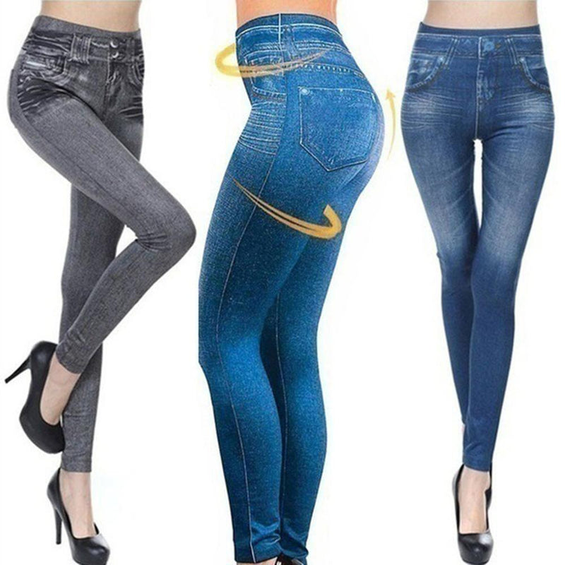 Calça Skinny Elástica Feminina Cintura Alta Controle de Barriga.